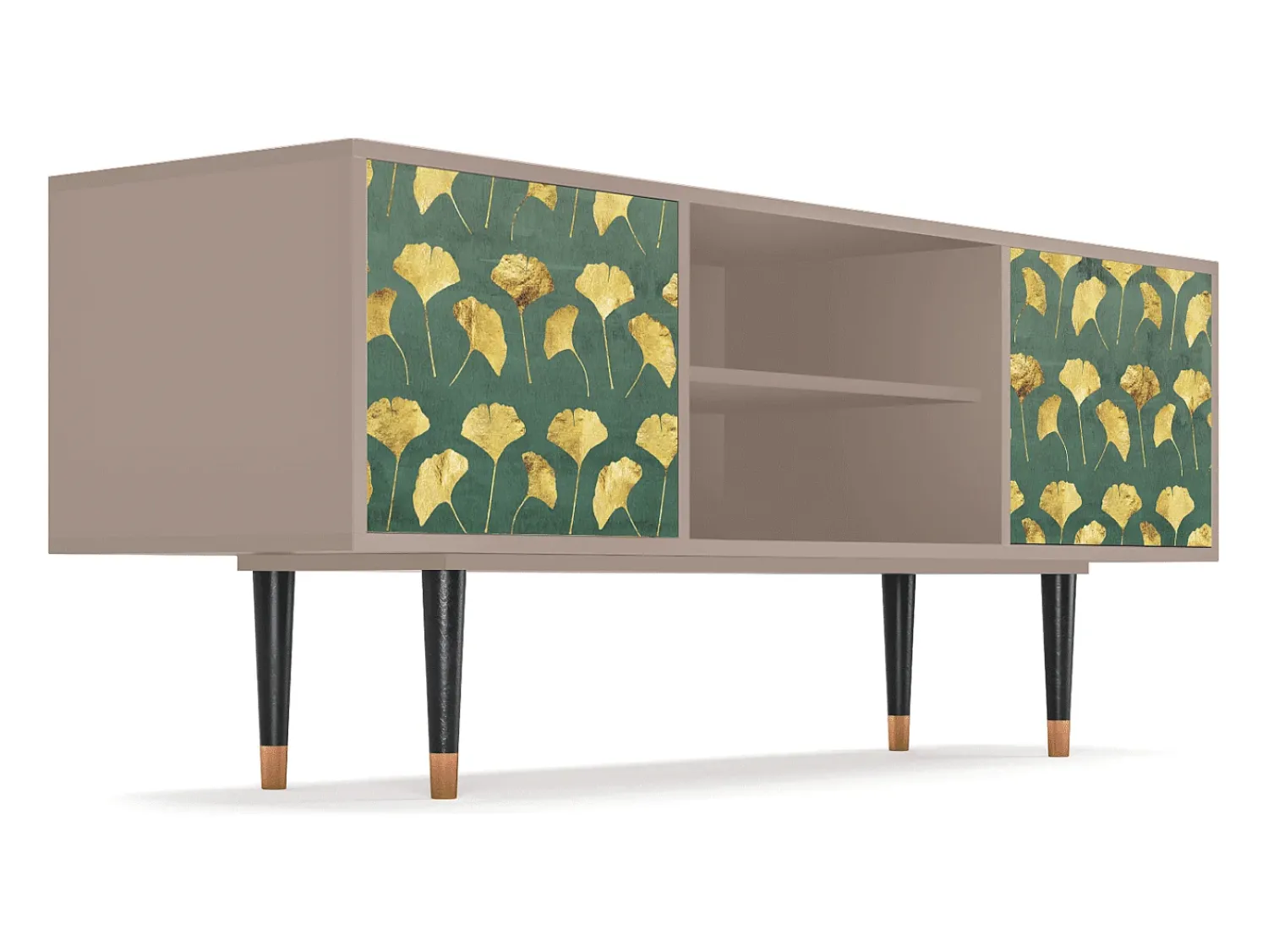 Móvel De Tv* Mueble de TV - 170х69х48 cm - T2 - Gingko leaves, Latte Bege