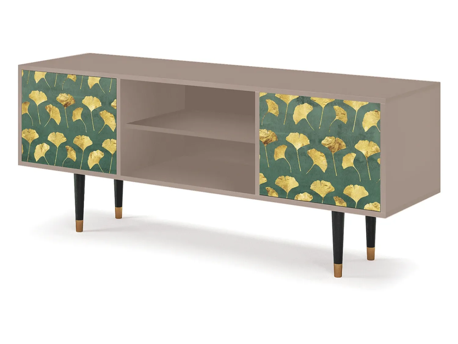 Móvel De Tv* Mueble de TV - 170х69х48 cm - T2 - Gingko leaves, Latte Bege