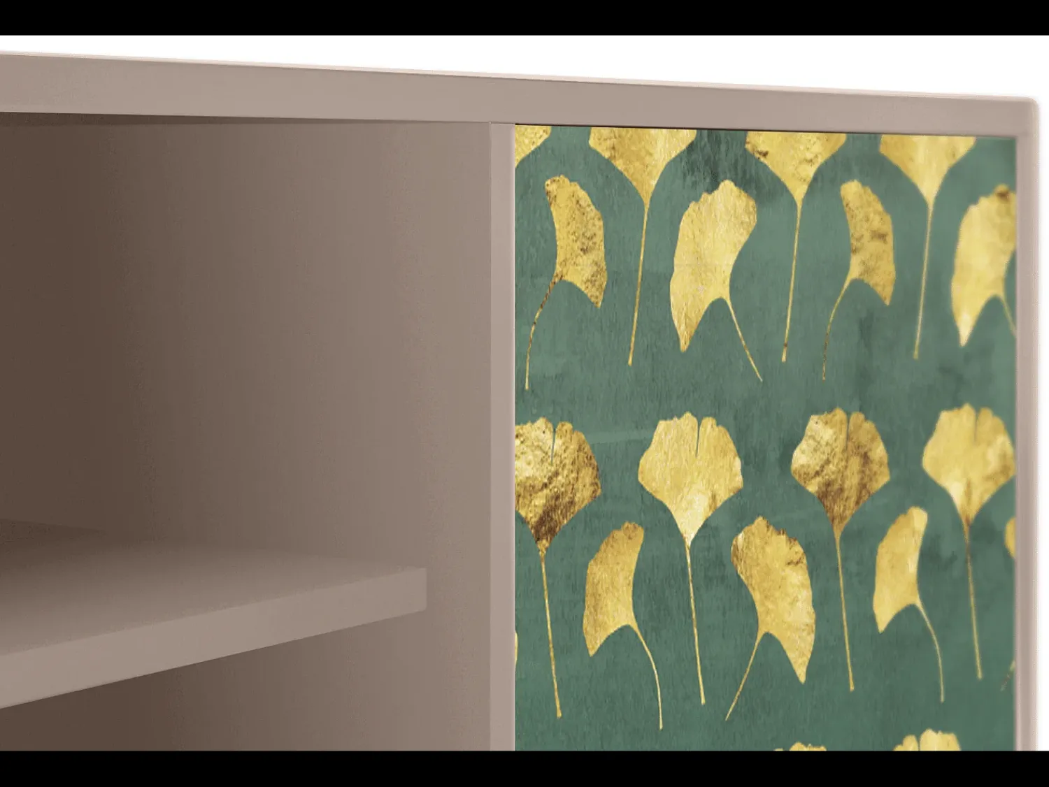 Móvel De Tv* Mueble de TV - 170х69х48 cm - T2 - Gingko leaves, Latte Bege