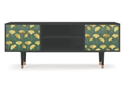 Clearance Mueble de TV - 170х69х48 cm - T2 - Gingko leaves, Antracite Cinza antracite