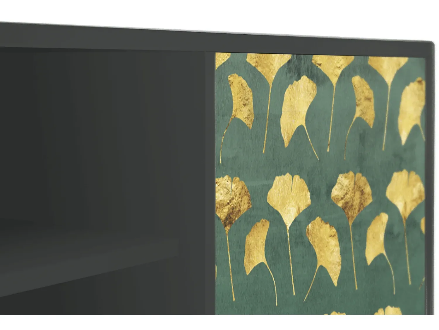 Clearance Mueble de TV - 170х69х48 cm - T2 - Gingko leaves, Antracite Cinza antracite