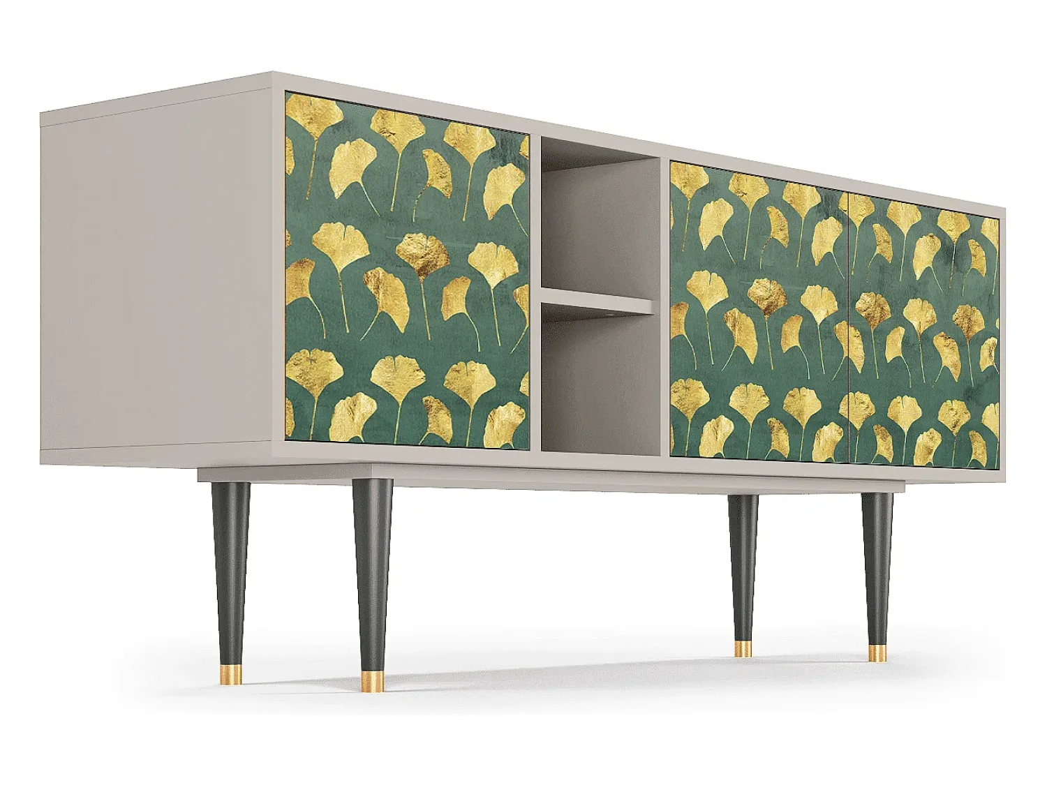 Mueble de TV - 150х69х41 cm - T5 - Gingko leaves, Areia^ Móvel De Tv