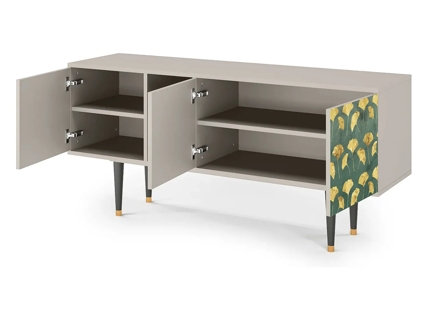 Mueble de TV - 150х69х41 cm - T5 - Gingko leaves, Areia^ Móvel De Tv