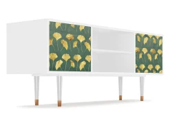 Móvel De Tv| Mueble de TV - 170х69х48 cm - T2 - Gingko leaves, Branco Bege