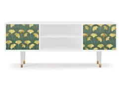 Móvel De Tv| Mueble de TV - 170х69х48 cm - T2 - Gingko leaves, Branco Bege