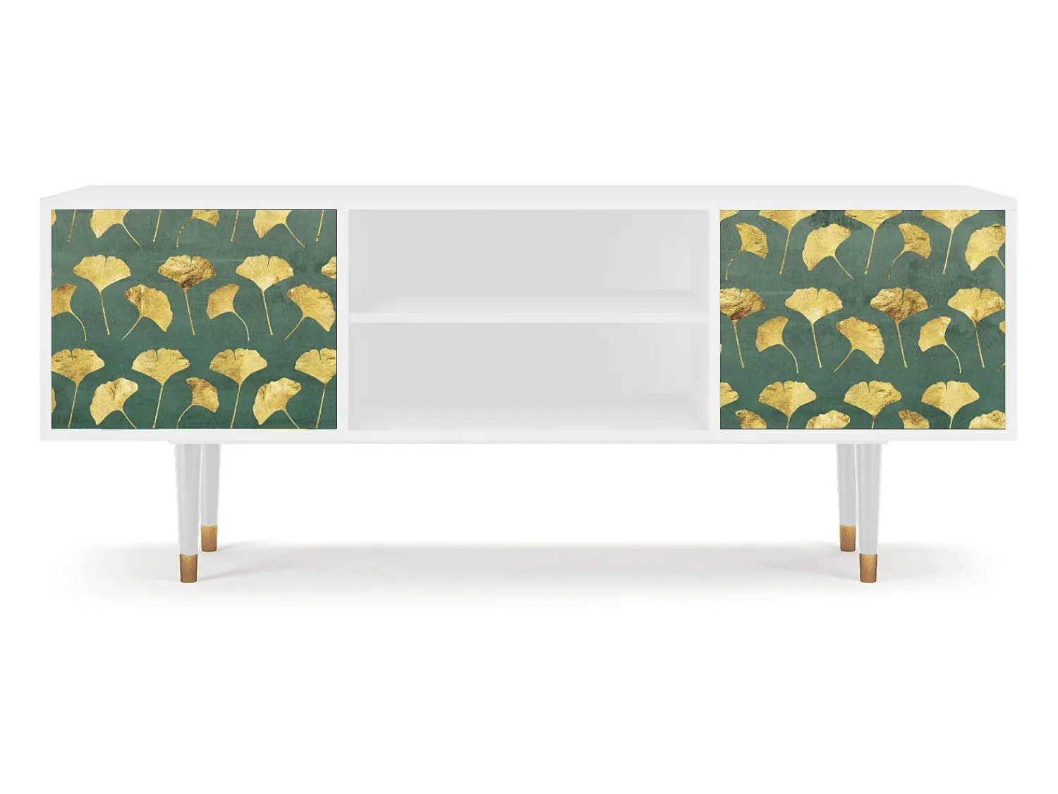 Móvel De Tv| Mueble de TV - 170х69х48 cm - T2 - Gingko leaves, Branco Bege