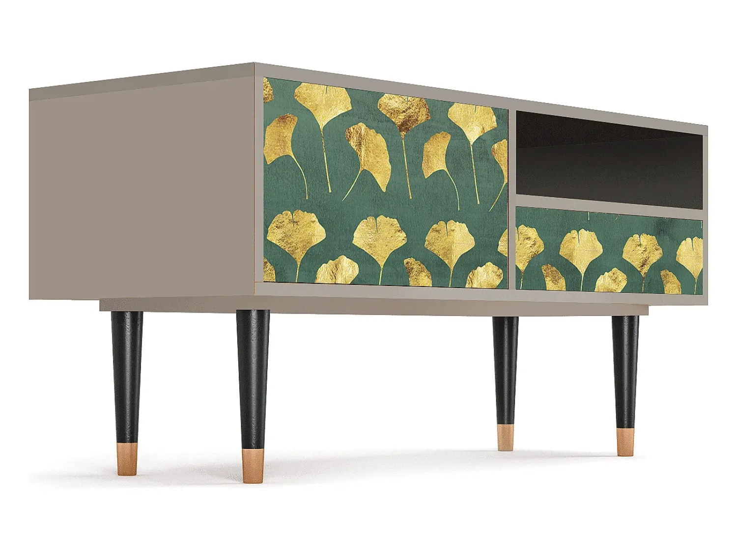 Mueble de TV - 115х59х48 cm - T3 - Gingko leaves, Areia^ Móvel De Tv