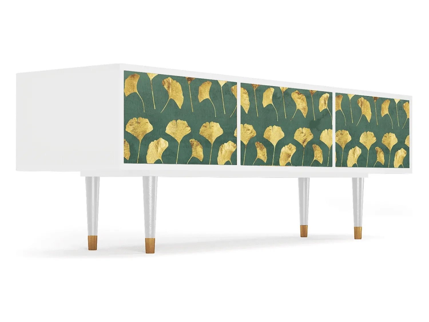 Móvel De Tv| Mueble de TV - 170х59х48 cm - T4 - Gingko leaves, Branco Bege