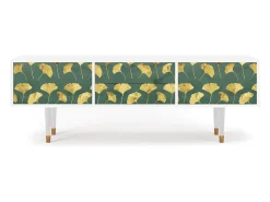 Móvel De Tv| Mueble de TV - 170х59х48 cm - T4 - Gingko leaves, Branco Bege