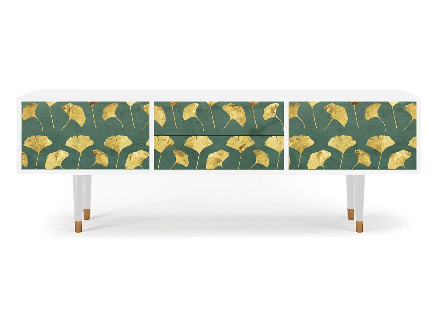 Móvel De Tv| Mueble de TV - 170х59х48 cm - T4 - Gingko leaves, Branco Bege