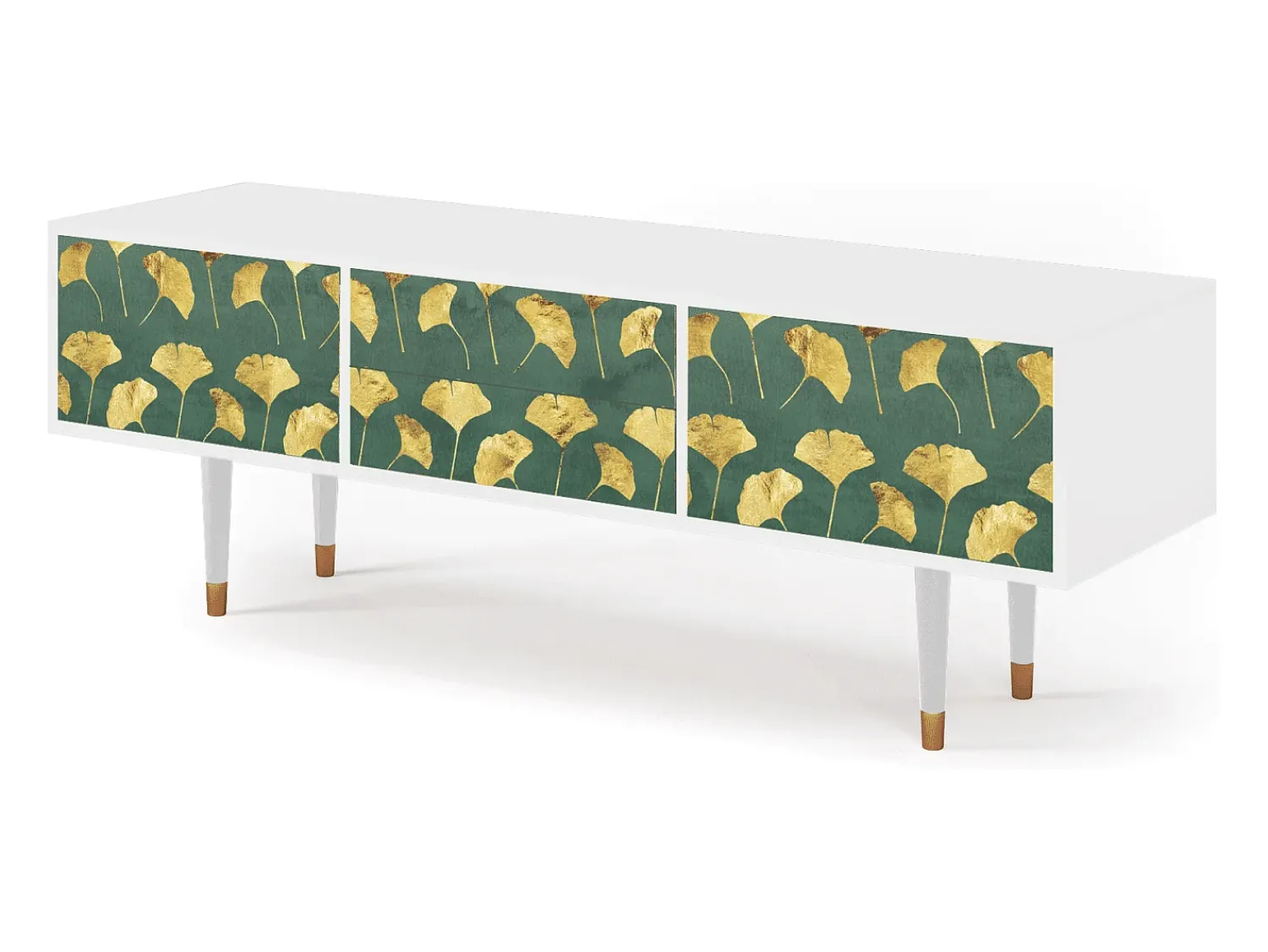 Móvel De Tv| Mueble de TV - 170х59х48 cm - T4 - Gingko leaves, Branco Bege
