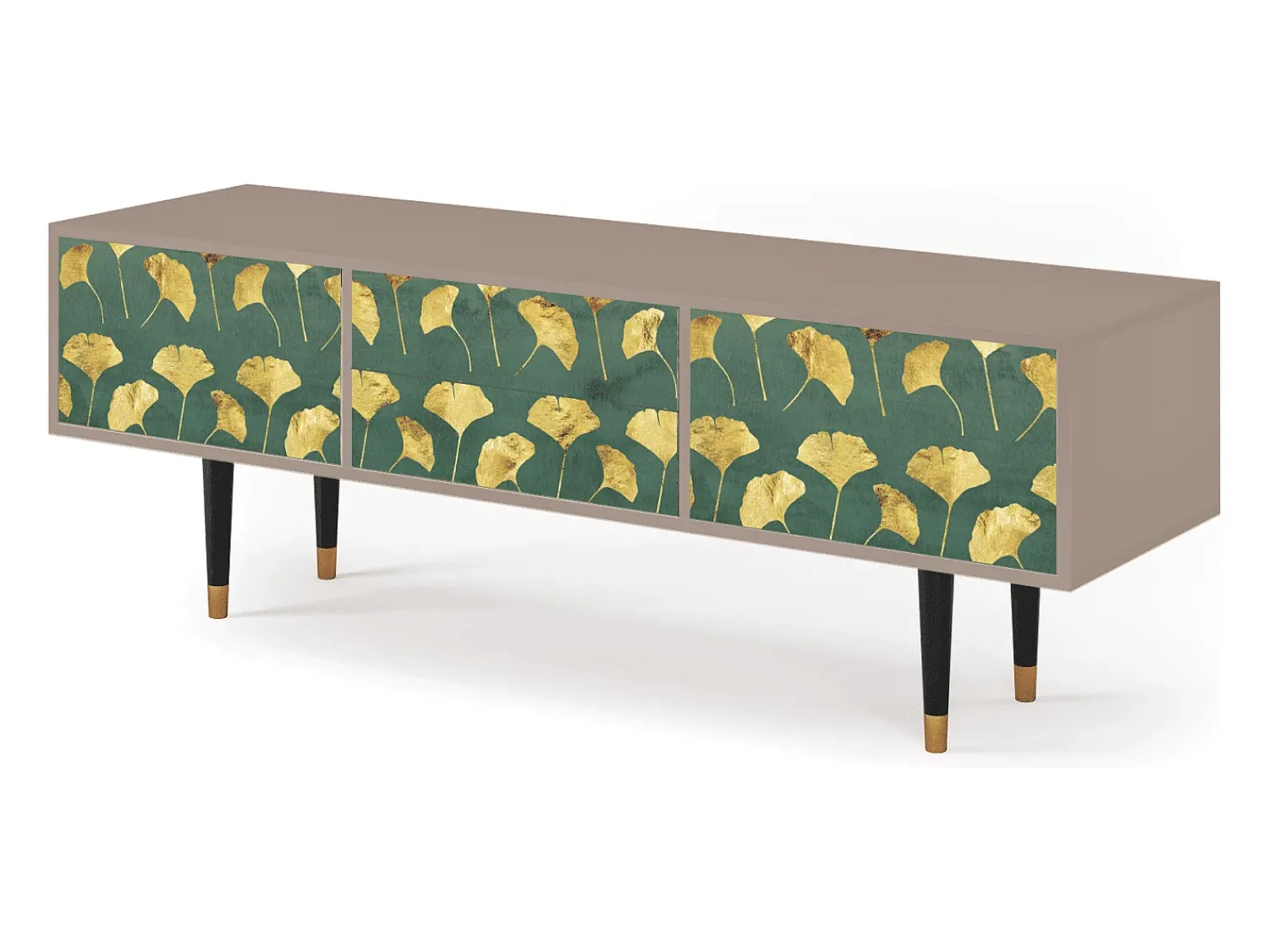 Móvel De Tv* Mueble de TV - 170х59х48 cm - T4 - Gingko leaves, Latte Bege