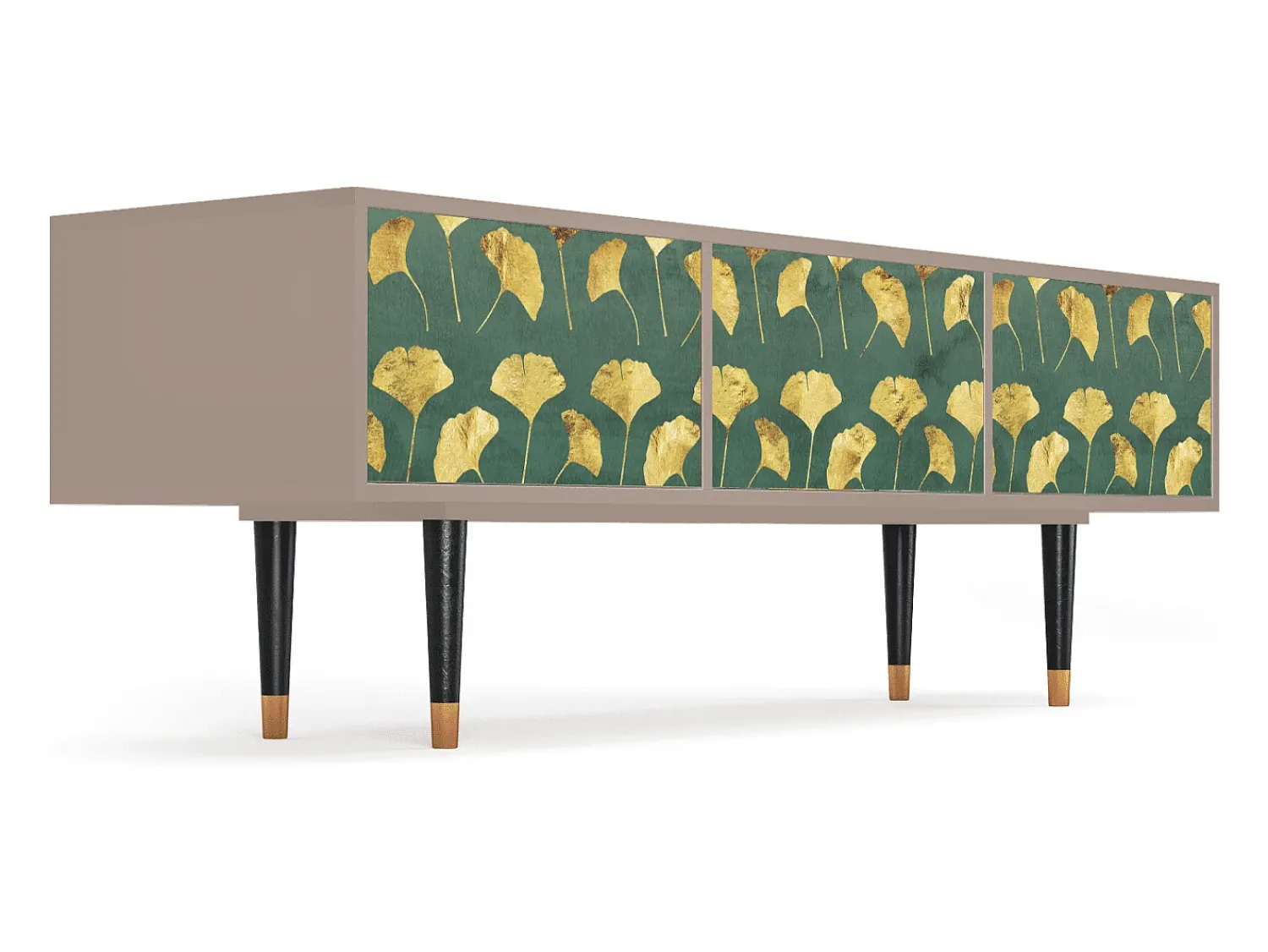 Móvel De Tv* Mueble de TV - 170х59х48 cm - T4 - Gingko leaves, Latte Bege