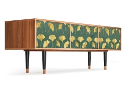 Móvel De Tv* Mueble de TV - 170х59х48 cm - T4 - Gingko leaves, Nogueira Castanho
