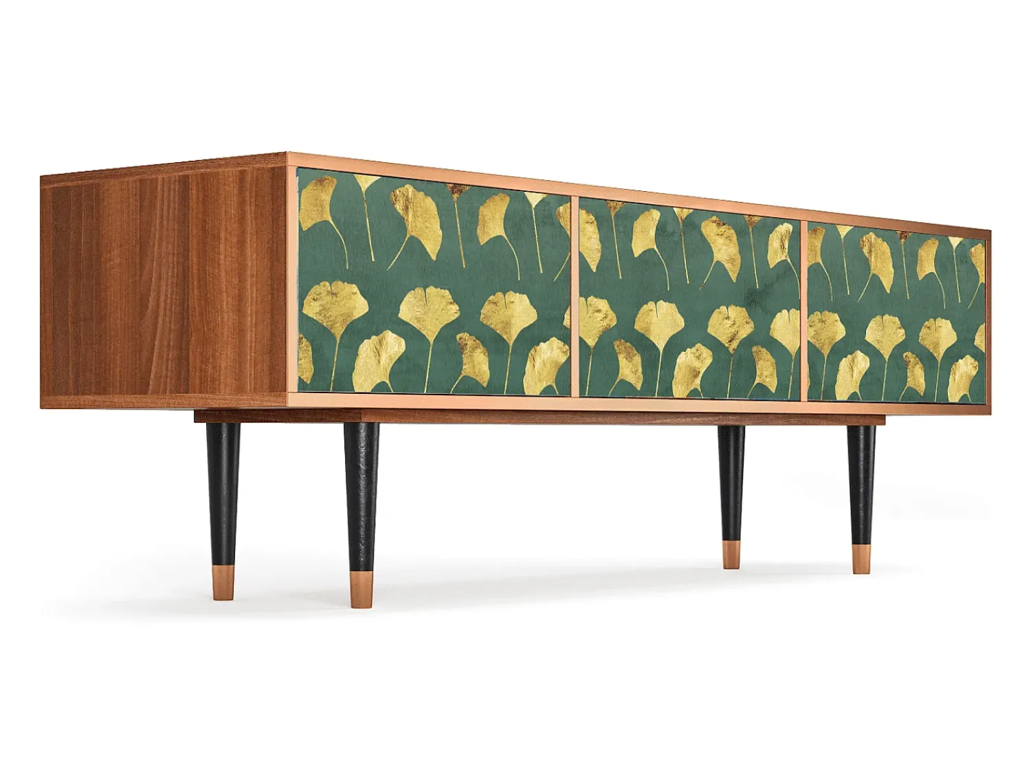 Móvel De Tv* Mueble de TV - 170х59х48 cm - T4 - Gingko leaves, Nogueira Castanho