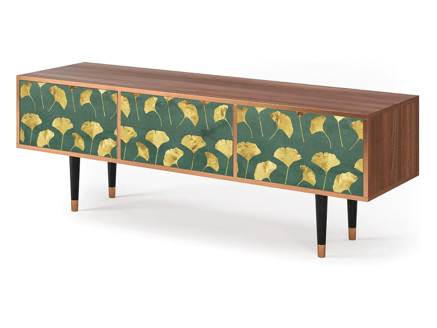 Móvel De Tv* Mueble de TV - 170х59х48 cm - T4 - Gingko leaves, Nogueira Castanho