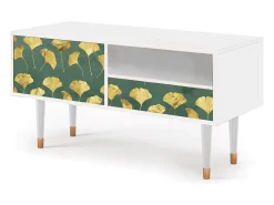 Mueble de TV - 115х59х48 cm - T3 - Gingko leaves, Branco Bege