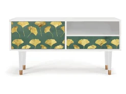 Mueble de TV - 115х59х48 cm - T3 - Gingko leaves, Branco Bege