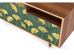 Móvel De Tv| Mueble de TV - 125х56х41 cm - T7 - Gingko leaves, Nogueira Castanho
