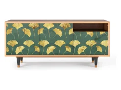 Móvel De Tv| Mueble de TV - 125х56х41 cm - T7 - Gingko leaves, Nogueira Castanho