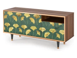 Móvel De Tv| Mueble de TV - 125х56х41 cm - T7 - Gingko leaves, Nogueira Castanho