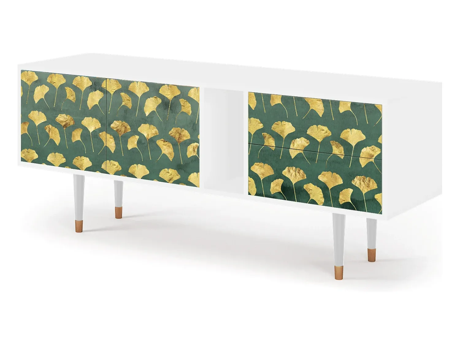 Mueble de TV - 170х69х48 cm - T1 - Gingko leaves, Branco^ Móvel De Tv
