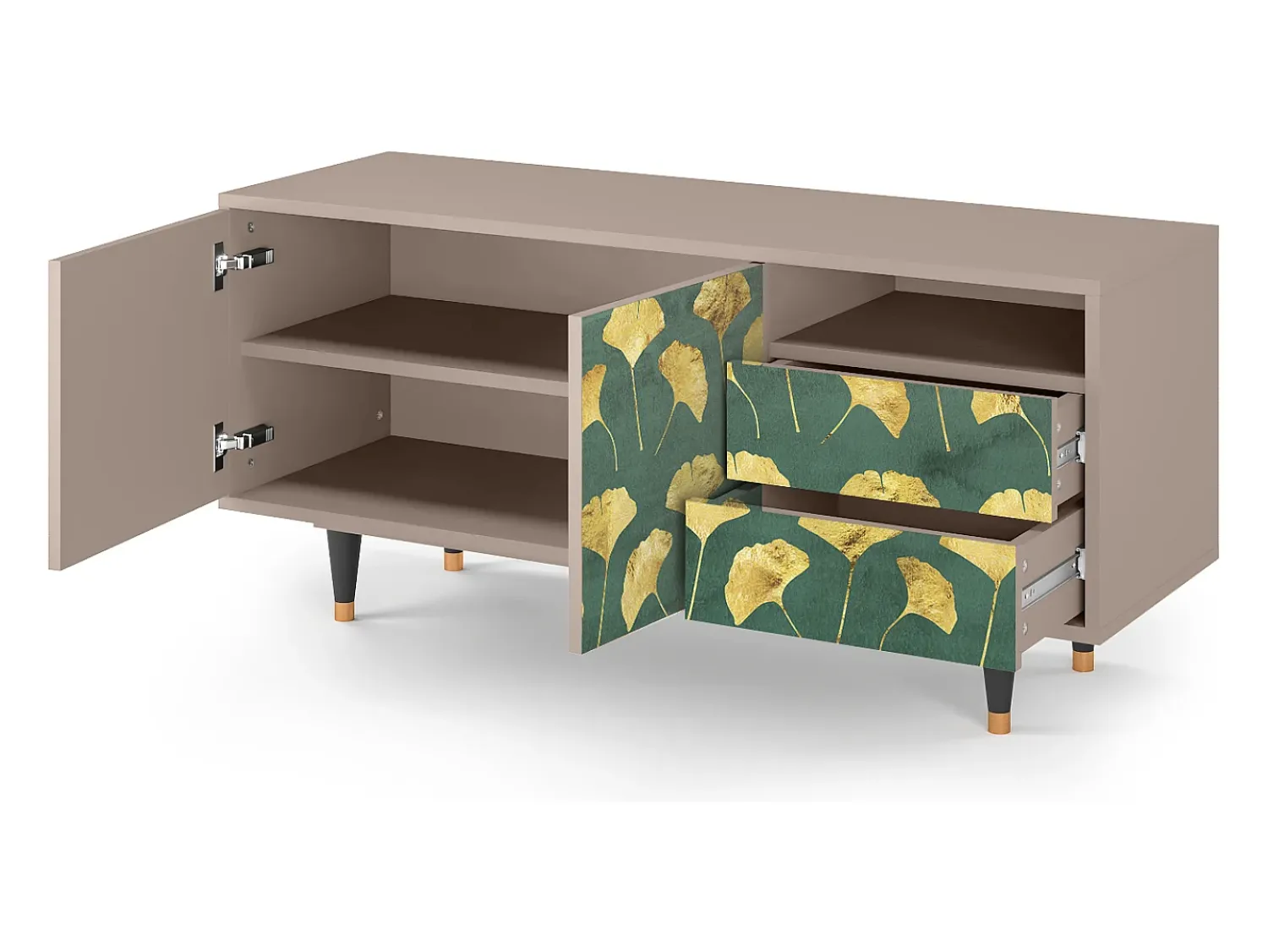 Mueble de TV - 125х56х41 cm - T7 - Gingko leaves, Latte^ Móvel De Tv