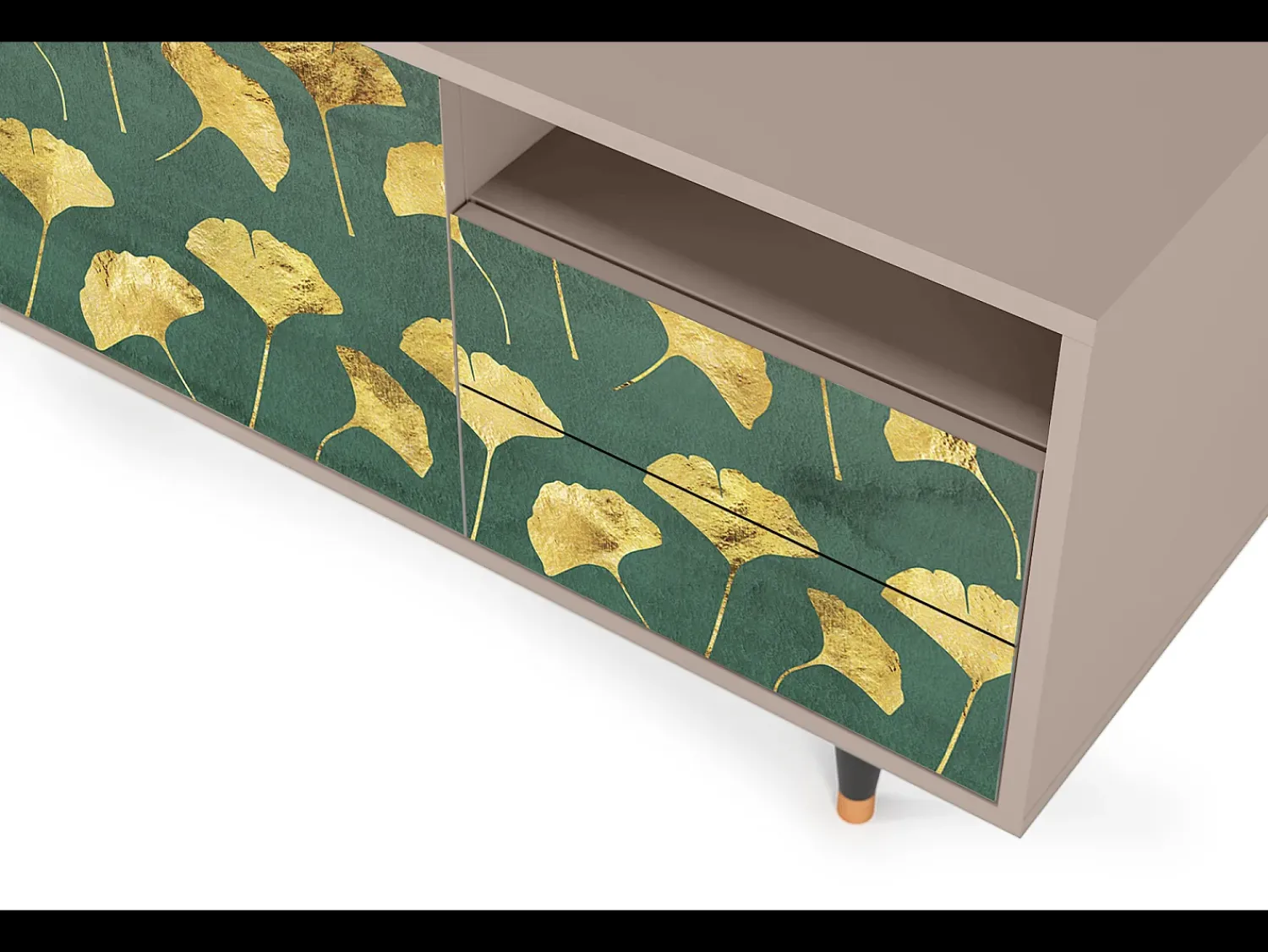 Mueble de TV - 125х56х41 cm - T7 - Gingko leaves, Latte^ Móvel De Tv