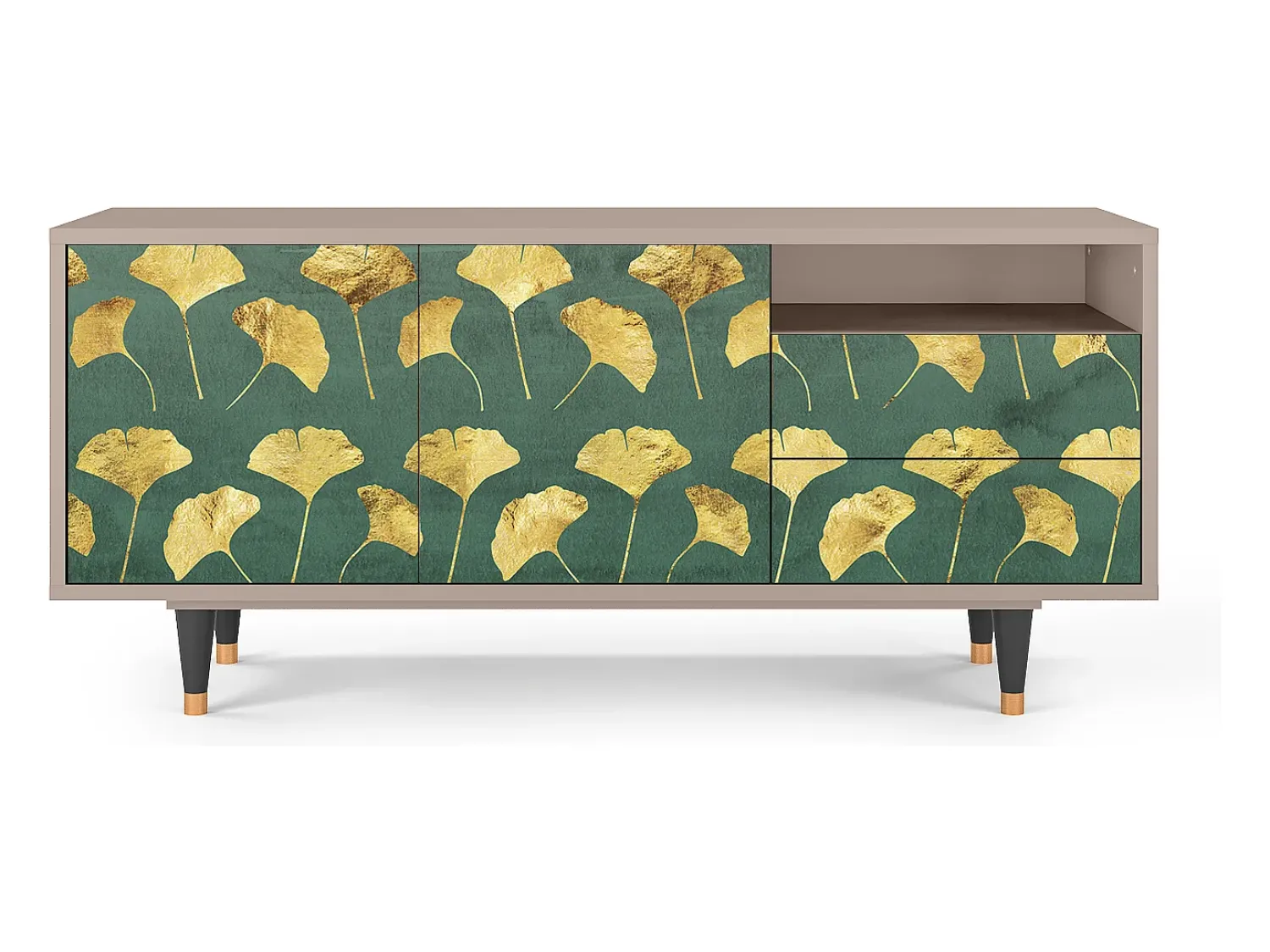 Mueble de TV - 125х56х41 cm - T7 - Gingko leaves, Latte^ Móvel De Tv