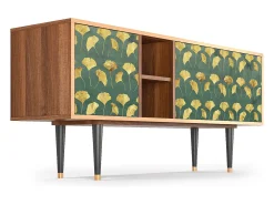 Móvel De Tv| Mueble de TV - 150х69х41 cm - T5 - Gingko leaves, Nogueira Castanho