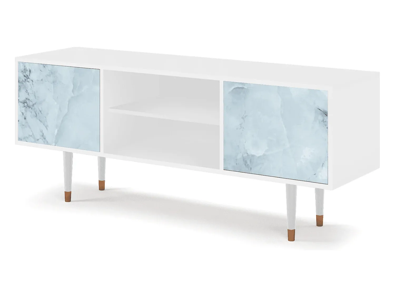 Móvel De Tv| Mueble de TV - 170х69х48 cm - T2 - Glacial Colour, Branco Bege