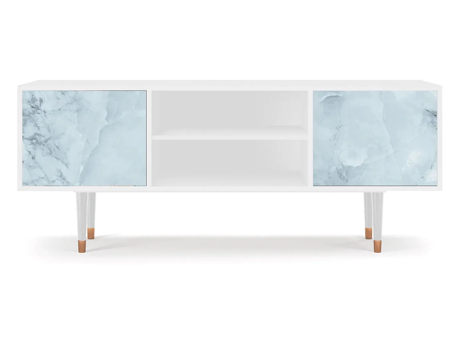 Móvel De Tv| Mueble de TV - 170х69х48 cm - T2 - Glacial Colour, Branco Bege