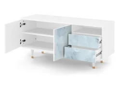 Mueble de TV - 125х56х41 cm - T7 - Glacial Colour, Branco^ Móvel De Tv