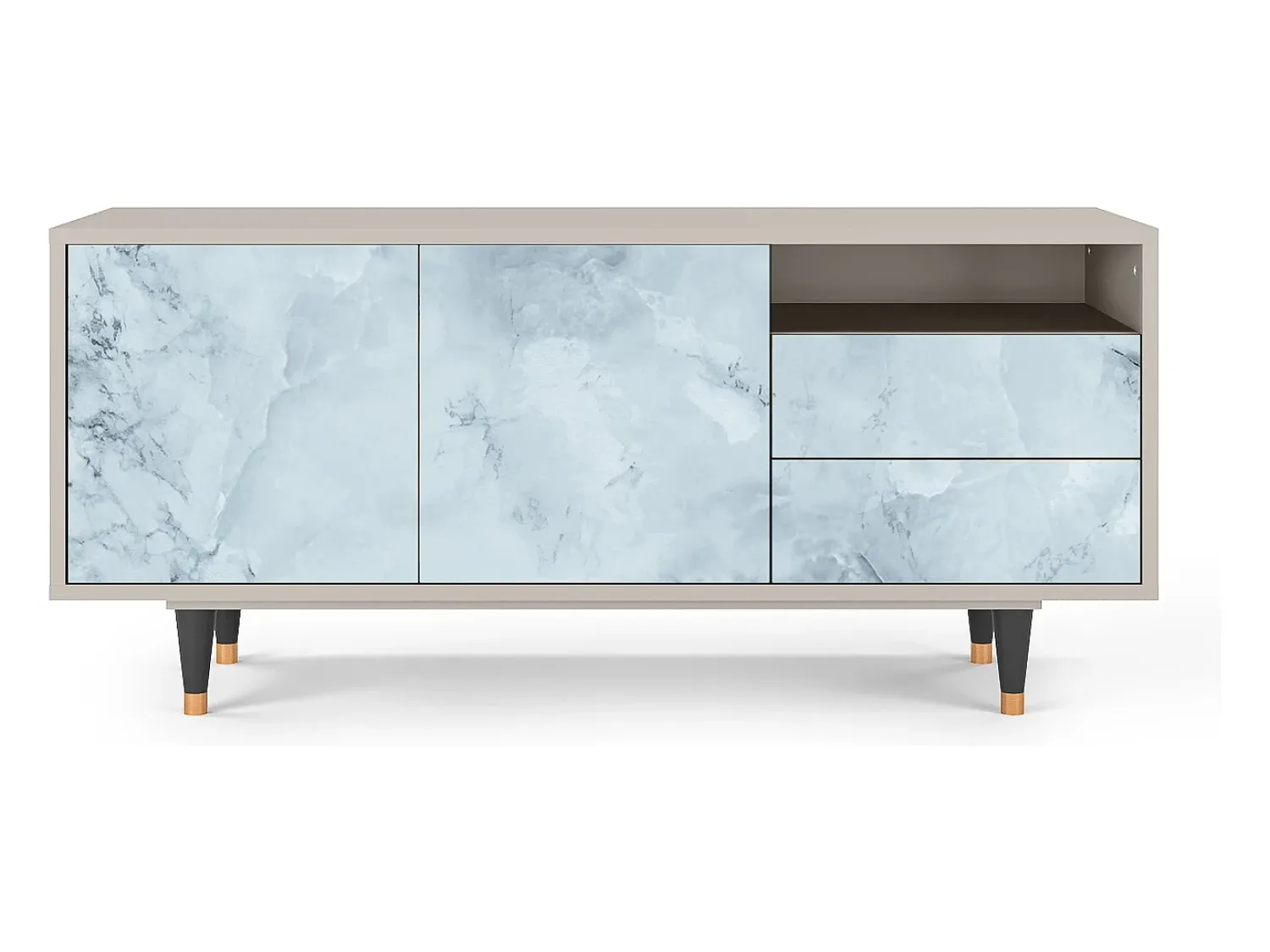 Mueble de TV - 125х56х41 cm - T7 - Glacial Colour, Areia^ Móvel De Tv