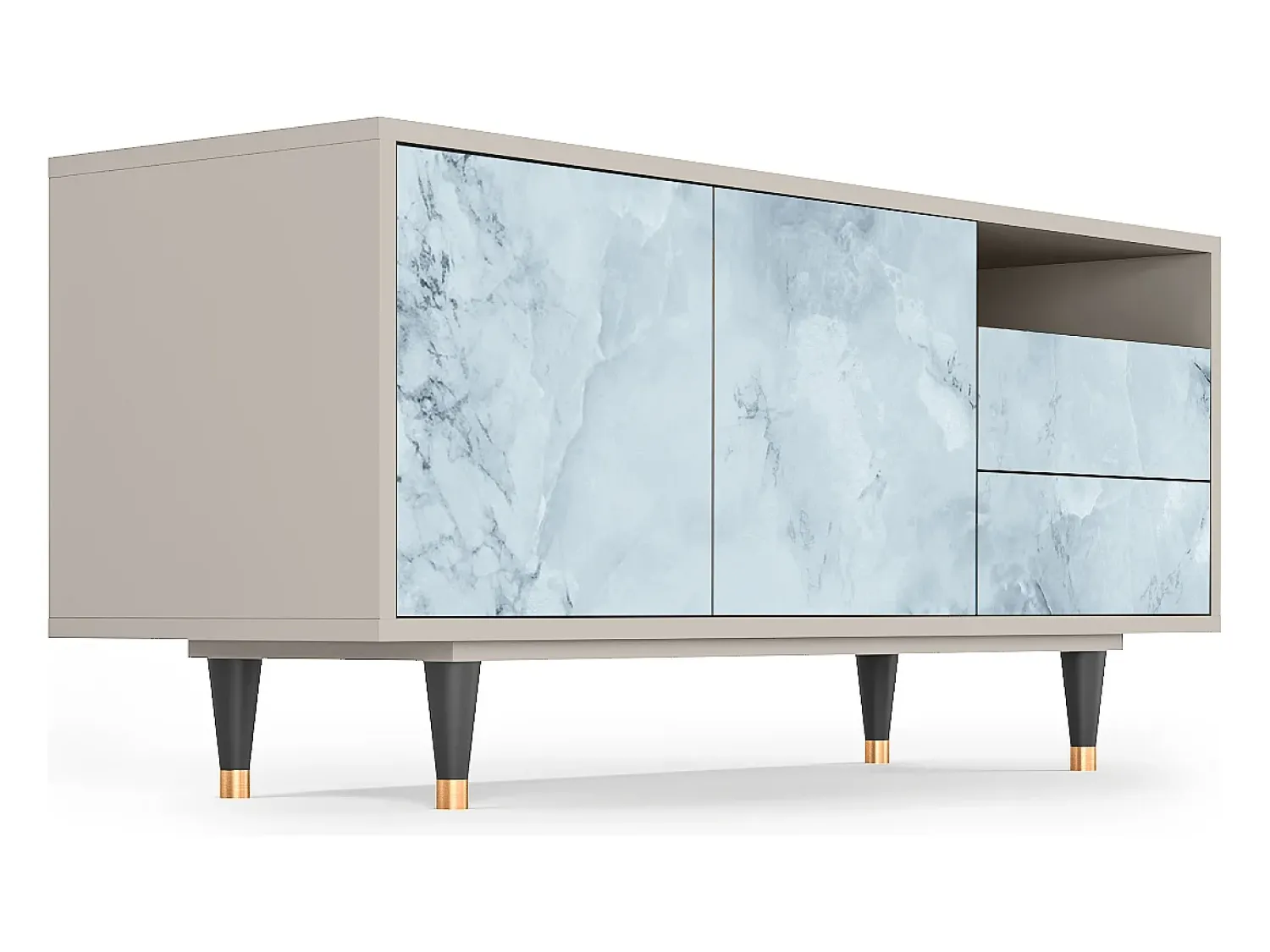 Mueble de TV - 125х56х41 cm - T7 - Glacial Colour, Areia^ Móvel De Tv