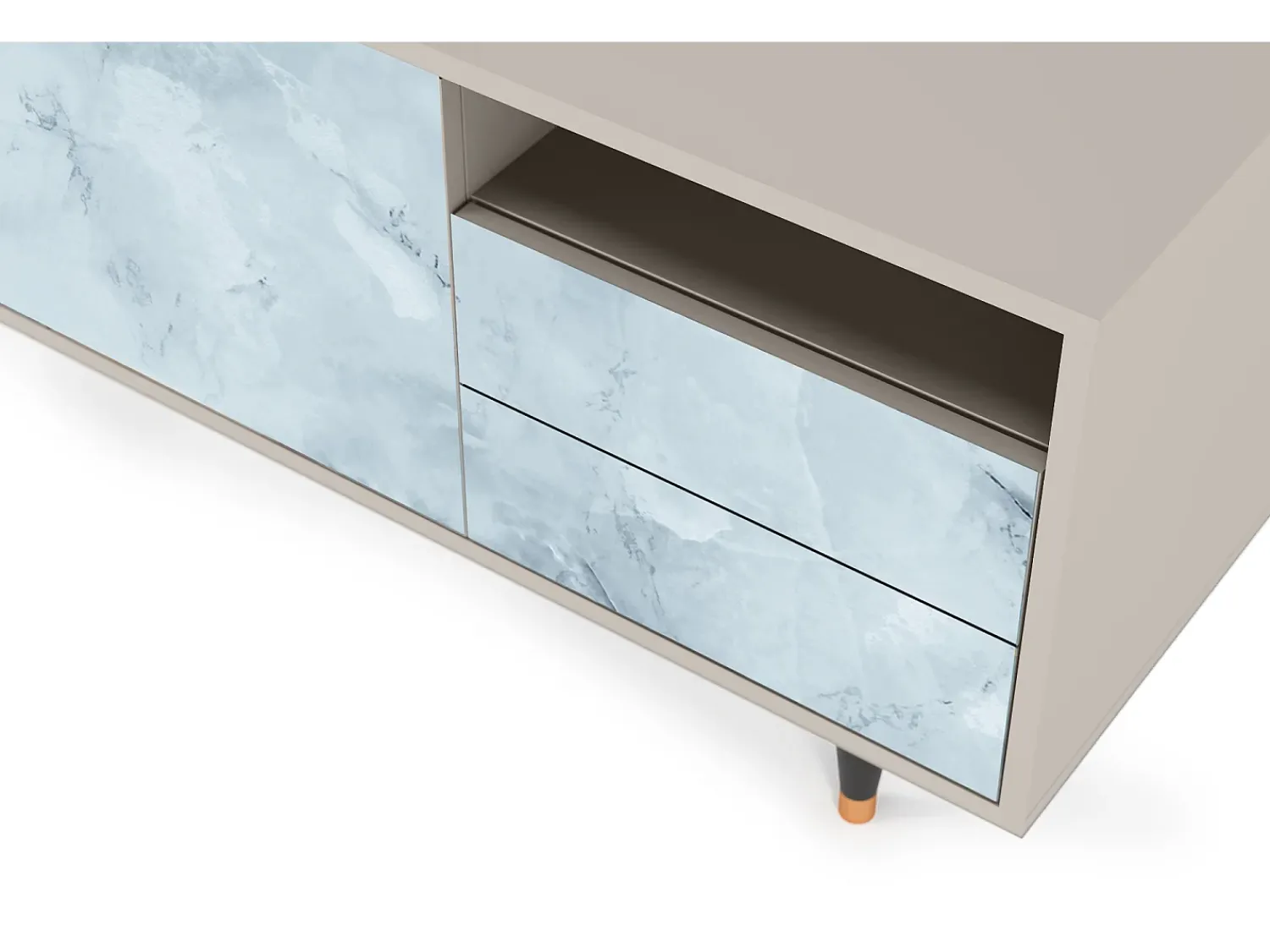 Mueble de TV - 125х56х41 cm - T7 - Glacial Colour, Areia^ Móvel De Tv