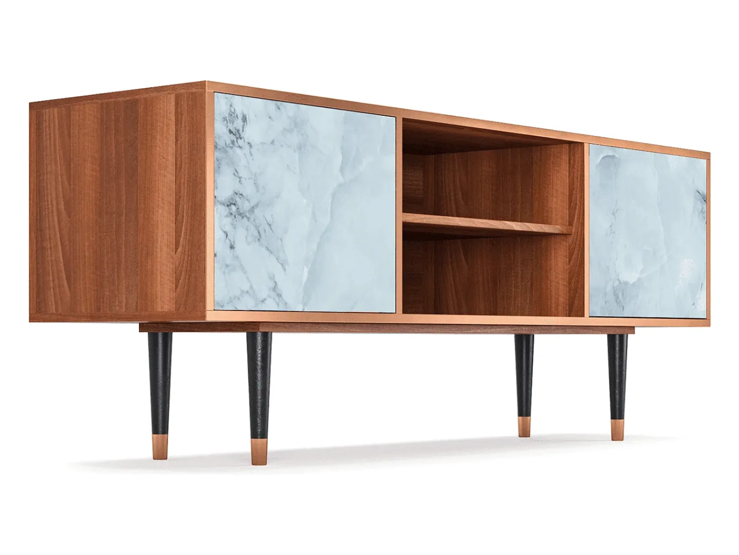 Sale Mueble de TV - 170х69х48 cm - T2 - Glacial Colour, Nogueira Castanho