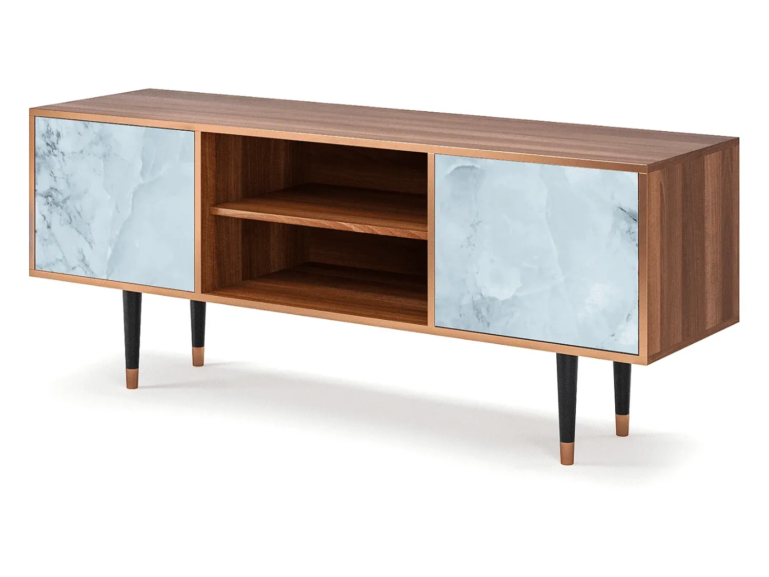 Sale Mueble de TV - 170х69х48 cm - T2 - Glacial Colour, Nogueira Castanho