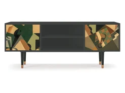 Mueble de TV - 170х69х48 cm - T2 - Glass and Checkerboard, Antracite^ Móvel De Tv