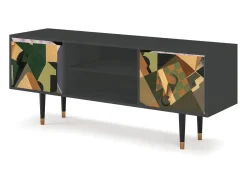 Mueble de TV - 170х69х48 cm - T2 - Glass and Checkerboard, Antracite^ Móvel De Tv