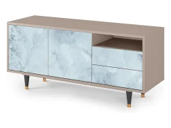 Móvel De Tv| Mueble de TV - 125х56х41 cm - T7 - Glacial Colour, Latte Bege