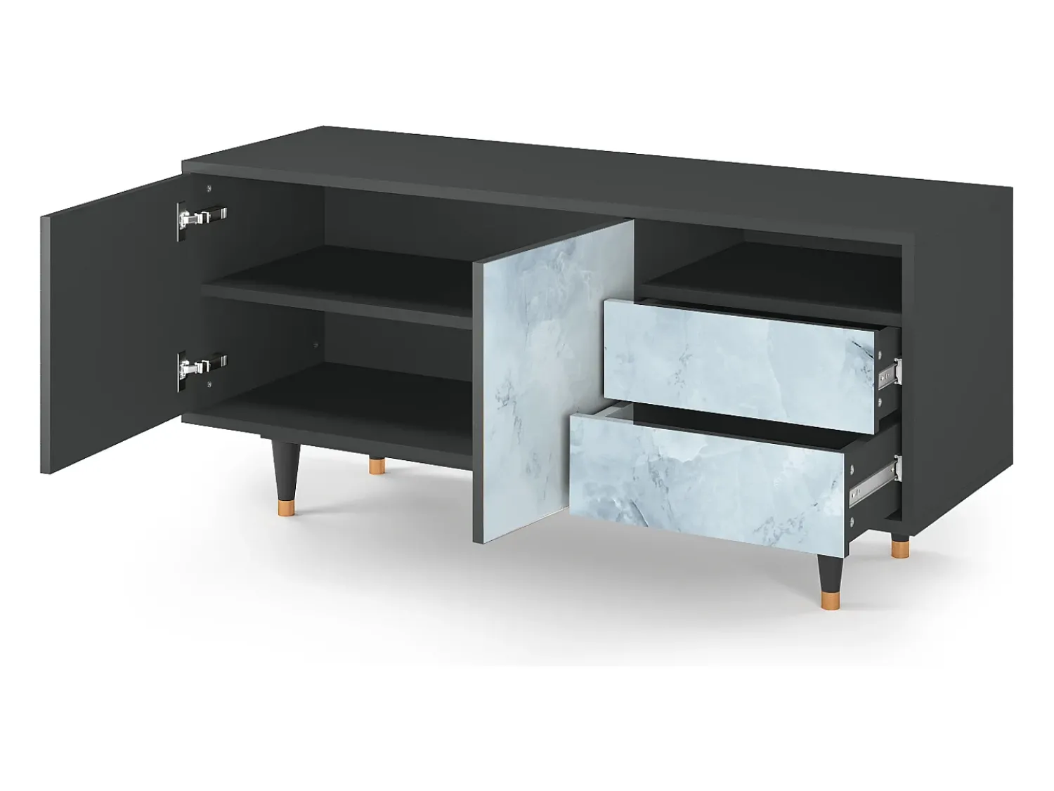 Mueble de TV - 125х56х41 cm - T7 - Glacial Colour, Antracite^ Móvel De Tv