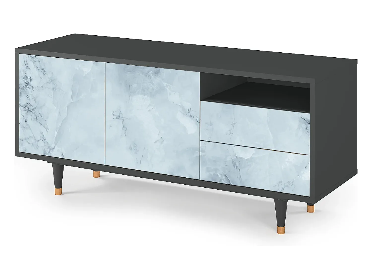 Mueble de TV - 125х56х41 cm - T7 - Glacial Colour, Antracite^ Móvel De Tv