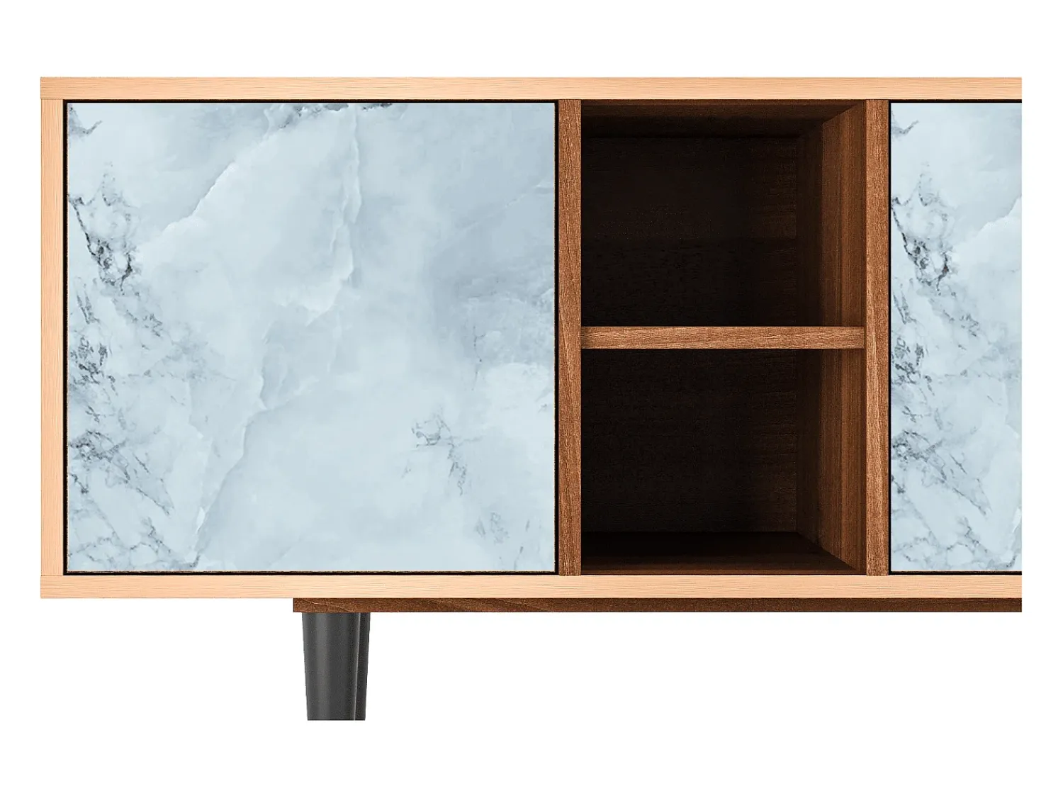 Móvel De Tv* Mueble de TV - 150х69х41 cm - T5 - Glacial Colour, Nogueira Castanho