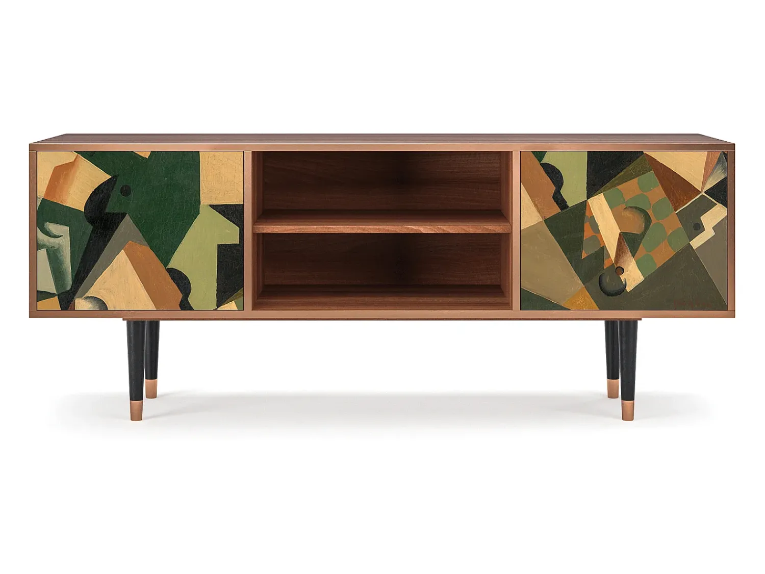 Mueble de TV - 170х69х48 cm - T2 - Glass and Checkerboard, Nogueira^ Móvel De Tv