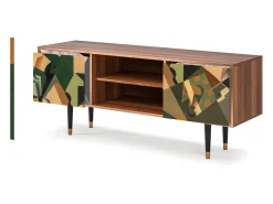 Mueble de TV - 170х69х48 cm - T2 - Glass and Checkerboard, Nogueira^ Móvel De Tv