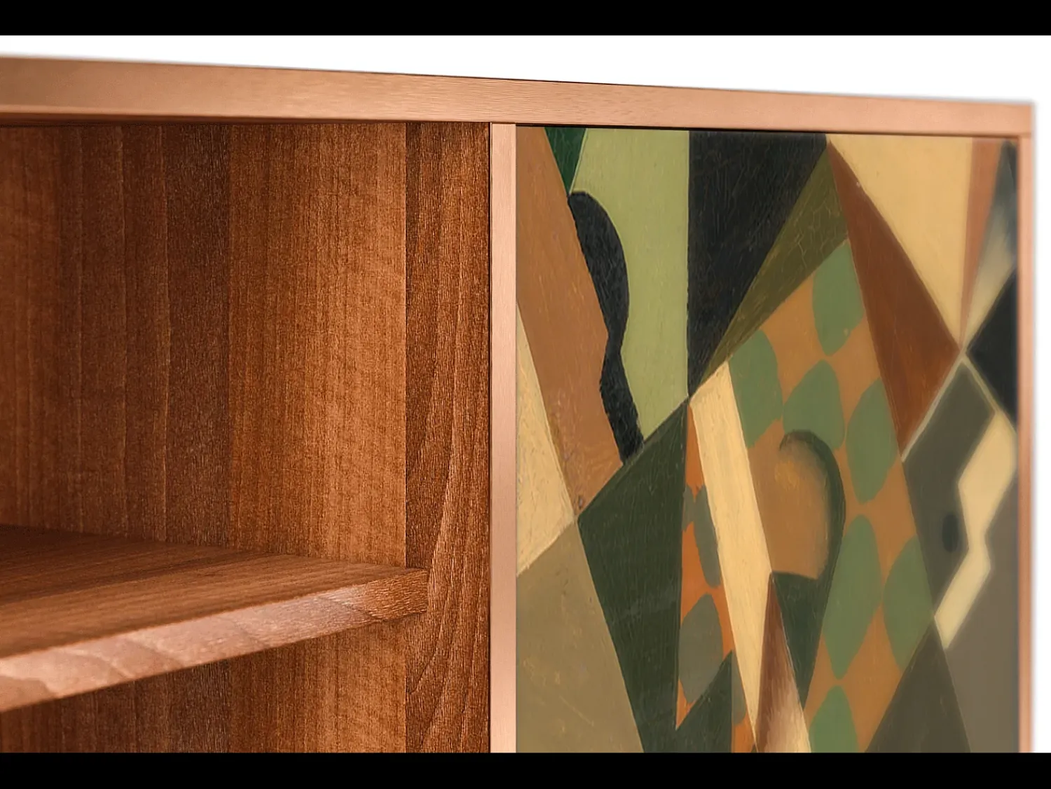 Mueble de TV - 170х69х48 cm - T2 - Glass and Checkerboard, Nogueira^ Móvel De Tv