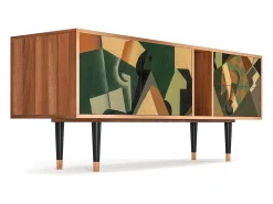 Mueble de TV - 170х69х48 cm - T1 - Glass and Checkerboard, Nogueira^ Móvel De Tv