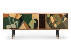 Mueble de TV - 170х69х48 cm - T1 - Glass and Checkerboard, Nogueira^ Móvel De Tv