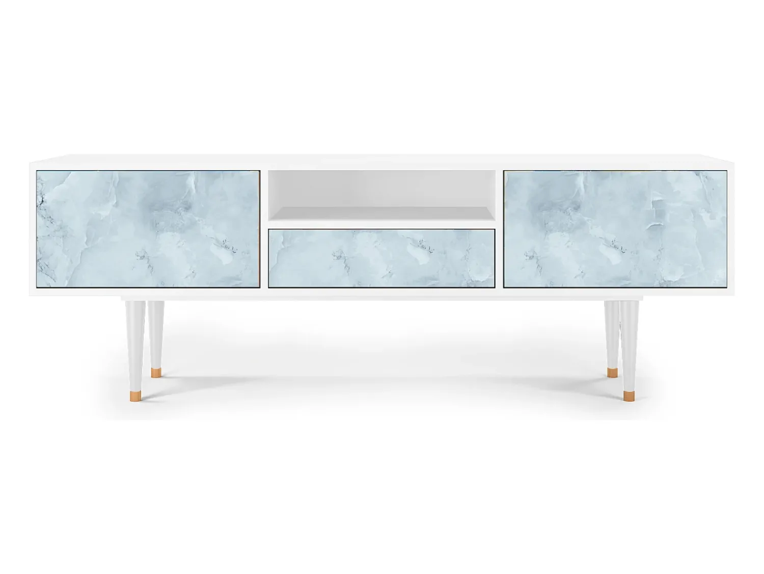 Móvel De Tv| Mueble de TV - 170х59х41 cm - T6 - Glacial Colour, Branco Bege